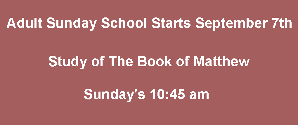 Adult Sunday School